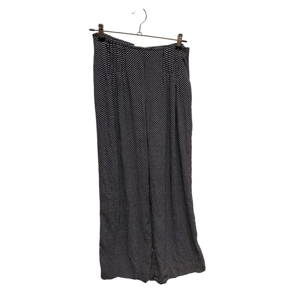 Maeve by Anthropologie Polka Dot Black/White Wide Leg Pant Women Size 4